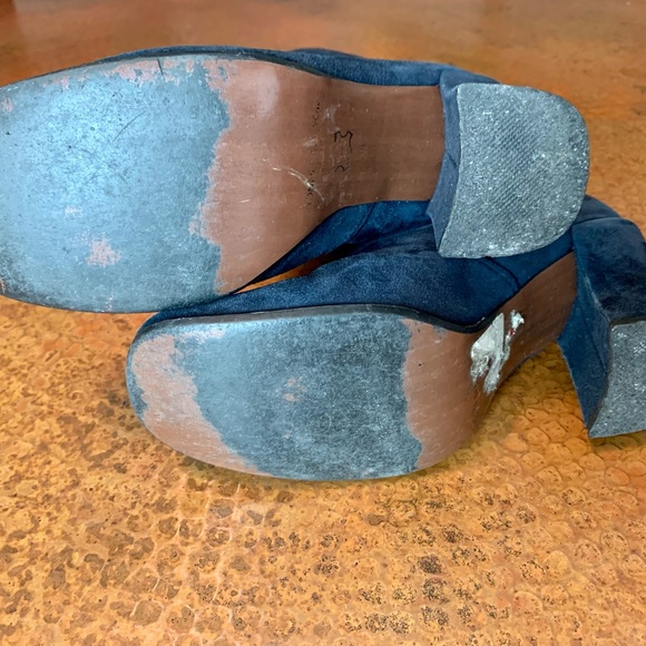 JONES NEW YORK Navy Suede Ankle Boots - Picture 4 of 8